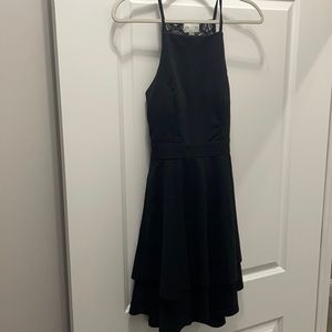 Little black dress! Not too short (even on taller gals)!